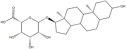 (3alpha,5alpha,17beta)-3-Hydroxyandrostan-17-yl D-glucopyranosiduronic acid Structure