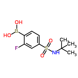 (4-(N-(tert-butyl)sulfamoyl)-2-fluorophenyl)boronic acid Structure