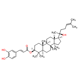 (3BETA)-达马-24-烯-3,20-二醇 3-[3-(3,4-二羟基苯基)-2-丙烯酸酯]结构式