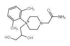 2-[4-(2,3-二羟基丙基)-1-哌嗪基]-N-(2,6-二甲基苯基)乙酰胺结构式