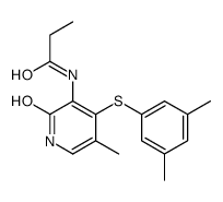 N-[4-(3,5-dimethylphenyl)sulfanyl-5-methyl-2-oxo-1H-pyridin-3-yl]propanamide结构式