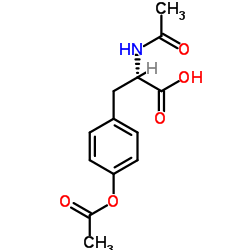 (S)-2-乙酰氨基-3-(4-乙酰氧基苯基)丙酸结构式