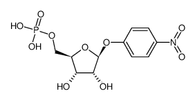 .beta.-D-Ribofuranoside, 4-nitrophenyl, 5-(dihydrogen phosphate) Structure