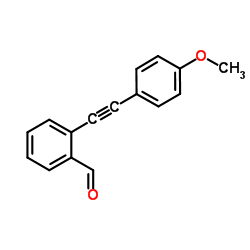 2 -(2 -(4-甲氧基苯基)乙炔基)苯甲醛结构式