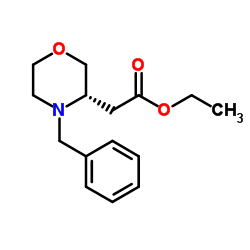 (S)-2-(4-苄基吗啉-3-基)乙酸乙酯结构式