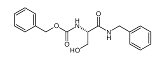 (S)-N-benzyl 2-N-(benzyloxycarbonyl)amino-3-hydroxypropionamide结构式