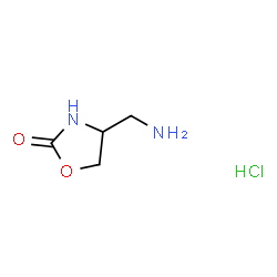 4-(氨基甲基)-1,3-恶唑烷丁-2-酮盐酸盐结构式