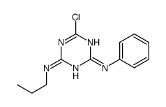 6-chloro-2-N-phenyl-4-N-propyl-1,3,5-triazine-2,4-diamine结构式