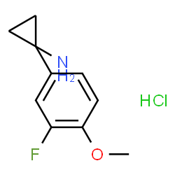 1‐(3‐fluoro‐4‐methoxyphenyl)cyclopropan‐1‐amine hydrochloride Structure