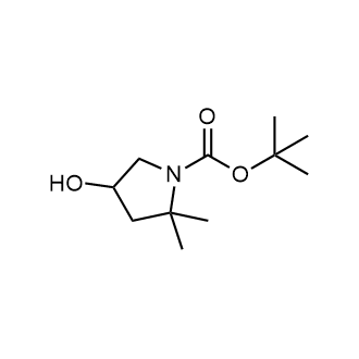4-羟基-2,2-二甲基吡咯烷-1-羧酸叔丁酯结构式