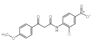 alpha-(4-甲氧基苯甲酰基)-2-氯-4-硝基乙酰苯胺结构式