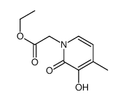 1(2H)-Pyridineacetic acid, 3-hydroxy-4-methyl-2-oxo-, ethyl ester (9CI)结构式