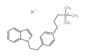 4-(2-Indol-1-ylethyl)-1-(3-(trimethylammonio)propyl)pyridinium dibromide结构式