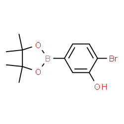 4-Bromo-3-hydroxyphenylboronic acid pinacol ester结构式
