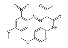 Butanamide, 2-(4-methoxy-2-nitrophenyl)azo-N-(4-methoxyphenyl)-3-oxo- Structure