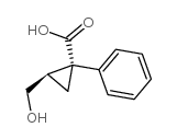 (1R,2R)-2-羟甲基-1-苯基环丙羧酸结构式