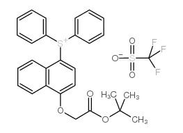 (叔丁氧基羰基甲氧基萘)二苯基锍三氟甲基磺酸酯结构式
