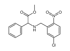 (+/-)-α-[[(5-chloro-2-nitrophenyl)methyl]amino]benzeneacetic acid methyl ester结构式