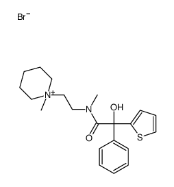 2-hydroxy-N-methyl-N-[2-(1-methylpiperidin-1-ium-1-yl)ethyl]-2-phenyl-2-thiophen-2-ylacetamide,bromide结构式