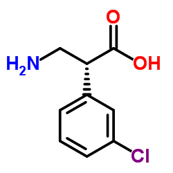 (R)-3-氨基-3-(3-氯苯基)-丙酸结构式