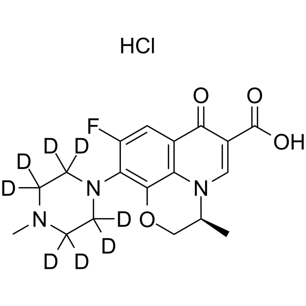 Levofloxacin-d8 hydrochloride Structure