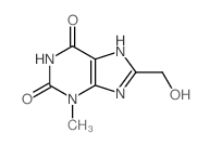 1H-Purine-2,6-dione,3,9-dihydro-8-(hydroxymethyl)-3-methyl-结构式