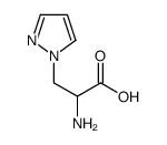 2-氨基-3-(1-吡唑基)丙酸结构式
