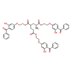 丙烯酰酸聚[2-(4-苯甲酰-3-羟基苯氧基)乙酯]结构式