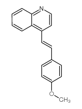 (E)-4-(4-甲氧基苯乙烯基)喹啉结构式