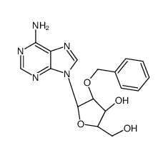 (2R,3R,4R,5R)-5-(6-aminopurin-9-yl)-2-(hydroxymethyl)-4-phenylmethoxyoxolan-3-ol结构式
