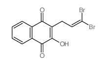 3-(3,3-dibromoprop-2-enyl)-4-hydroxy-naphthalene-1,2-dione Structure
