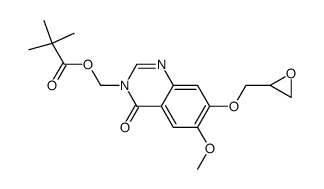 7-(2,3-epoxypropoxy)-6-methoxy-3-(pivaloyloxymethyl)-3,4-dihydroquinazolin-4-one Structure
