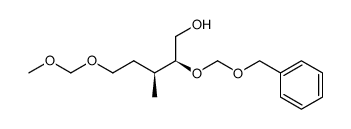 (2S,3S)-2-benzyloxymethoxy-5-methoxymethoxy-3-methylpentan-1-ol结构式