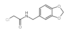 N-(1,3-苯并二氧-5-甲基)-2-氯乙酰胺结构式