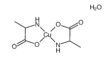 bis(DL-alaninato)copper(II) monohydrate Structure