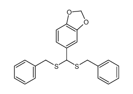 5-[bis(benzylsulfanyl)methyl]-1,3-benzodioxole Structure