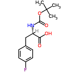 N-(tert-Butoxycarbonyl)-4-fluoro-L-phenylalanine Structure