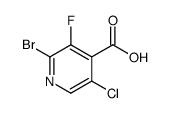 2-Bromo-5-chloro-3-fluoroisonicotinic acid Structure