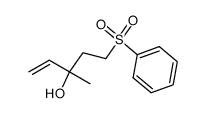 3-methyl-5-(phenylsulfonyl)pent-1-en-3-ol结构式