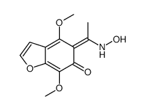 5-[1-(hydroxyamino)ethylidene]-4,7-dimethoxy-1-benzofuran-6-one结构式