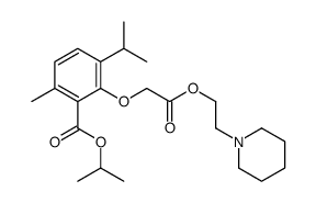 (2-Isopropoxycarbonyl-6-isopropyl-3-methylphenoxy)acetic acid 2-piperidinoethyl ester结构式