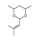 4,6-dimethyl-2-(2-methylprop-1-enyl)-1,3-dioxane结构式