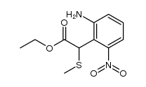 ethyl 2-(2-amino-6-nitrophenyl)-2-(methylthio)acetate结构式