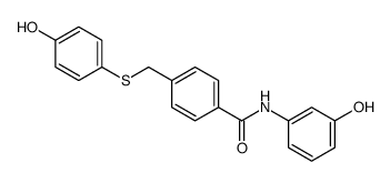 N-(3-hydroxyphenyl)-4-[(4-hydroxyphenyl)sulfanylmethyl]benzamide Structure