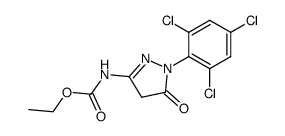[5-oxo-1-(2,4,6-trichloro-phenyl)-2,5-dihydro-1H-pyrazol-3-yl]-carbamic acid ethyl ester Structure