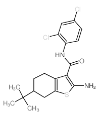 2-Amino-6-tert-butyl-N-(2,4-dichlorophenyl)-4,5,6,7-tetrahydrobenzo[b]thiophene-3 Structure