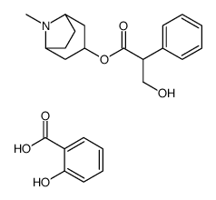2-hydroxybenzoic acid,(8-methyl-8-azabicyclo[3.2.1]octan-3-yl) 3-hydroxy-2-phenylpropanoate Structure