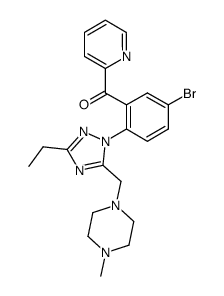 {5-bromo-2-[3-ethyl-5-(4-methyl-piperazin-1-ylmethyl)-[1,2,4]triazol-1-yl]-phenyl}-pyridin-2-yl-methanone Structure