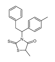 5-methyl-3-(2-phenyl-1-p-tolyl-ethyl)-2-thioxo-thiazolidin-4-one结构式