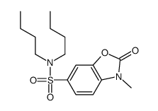 N,N-dibutyl-3-methyl-2-oxo-1,3-benzoxazole-6-sulfonamide结构式